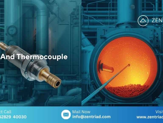 Industrial RTD and thermocouple sensors for precision temperature measurement in factories