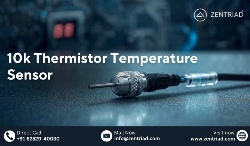 10k thermistor temperature sensor for industrial and automotive temperature monitoring – high precision electronic component manufactured by ZENTRIAD.