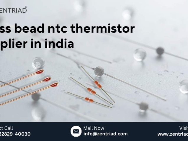 Glass bead NTC thermistors manufactured in India – high-precision temperature sensors for industrial and electronic applications.