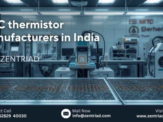 NTC thermistor manufacturing in India by ZENTRIAD – precision temperature sensors for automotive, industrial, and electronics applications