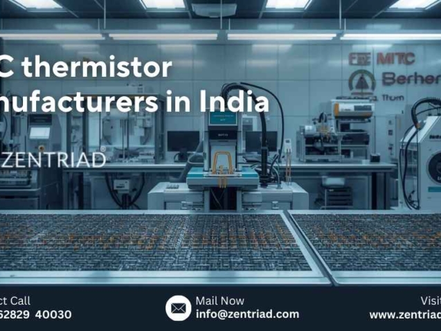 NTC thermistor manufacturing in India by ZENTRIAD – precision temperature sensors for automotive, industrial, and electronics applications
