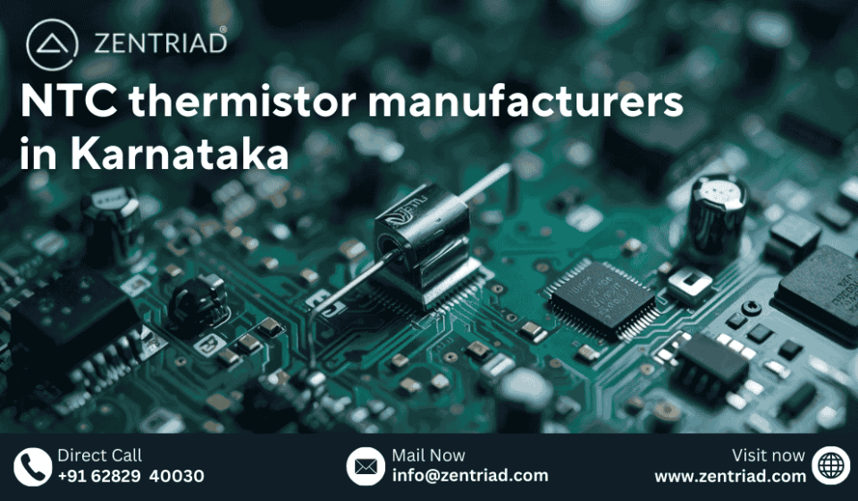NTC thermistor temperature sensor used in electronics manufacturing in Karnataka