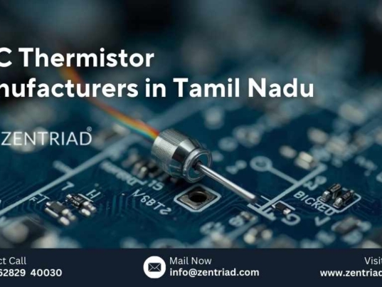 NTC thermistor temperature sensor used in electronics manufacturing and HVAC systems